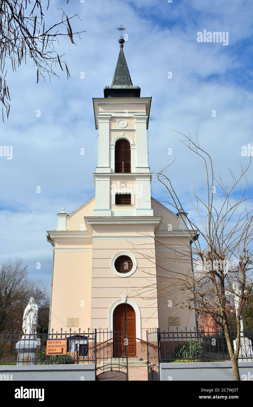 Holy Trinity Roman Catholic Church, Hajdúnánás, Hajdú-Bihar county, Hungary, Magyarország, Europe Stock Photo
