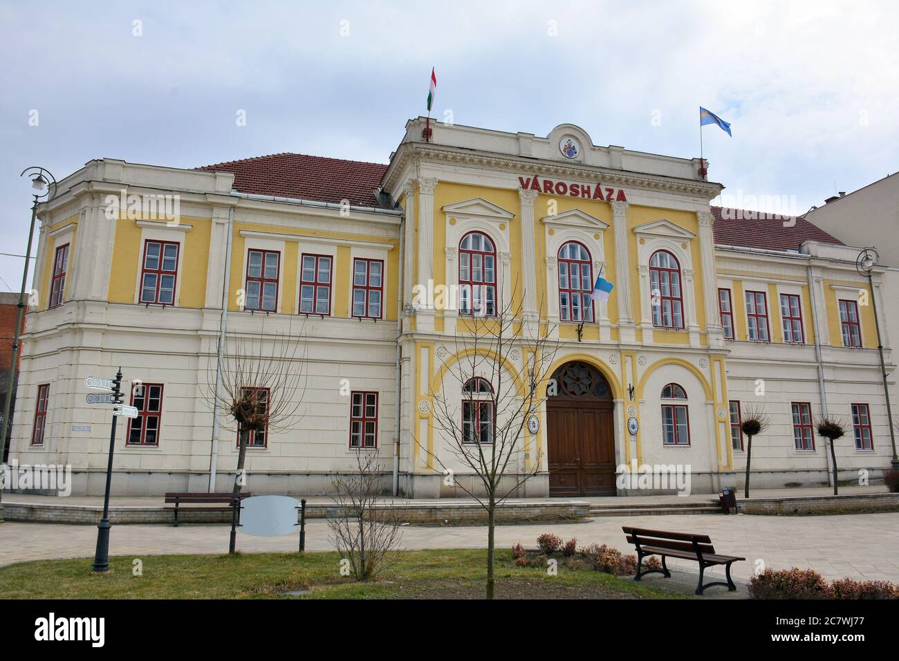 city hall, Hajdúnánás, Hajdú-Bihar county, Hungary, Magyarország, Europe Stock Photo