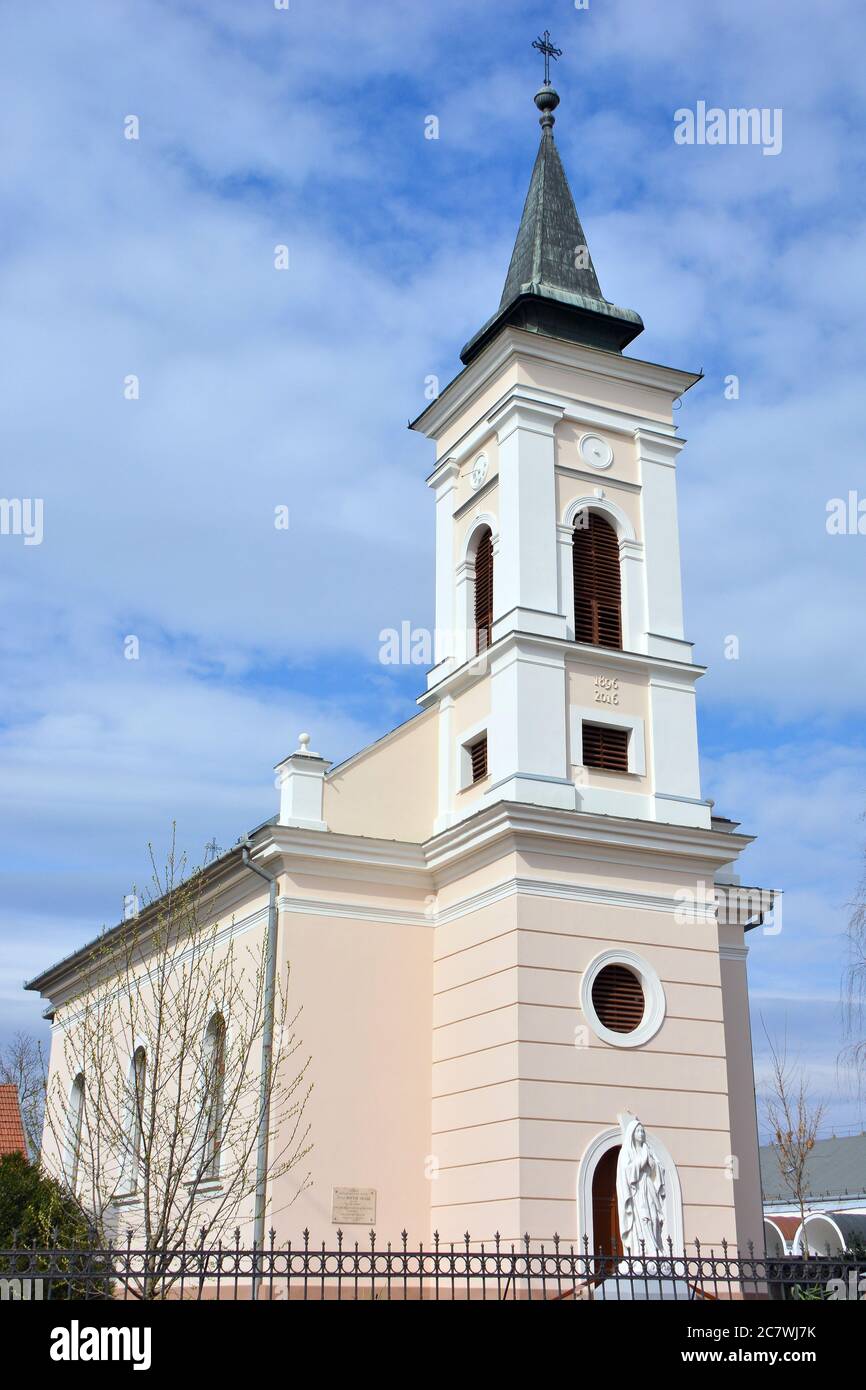 Holy Trinity Roman Catholic Church, Hajdúnánás, Hajdú-Bihar county, Hungary, Magyarország, Europe Stock Photo