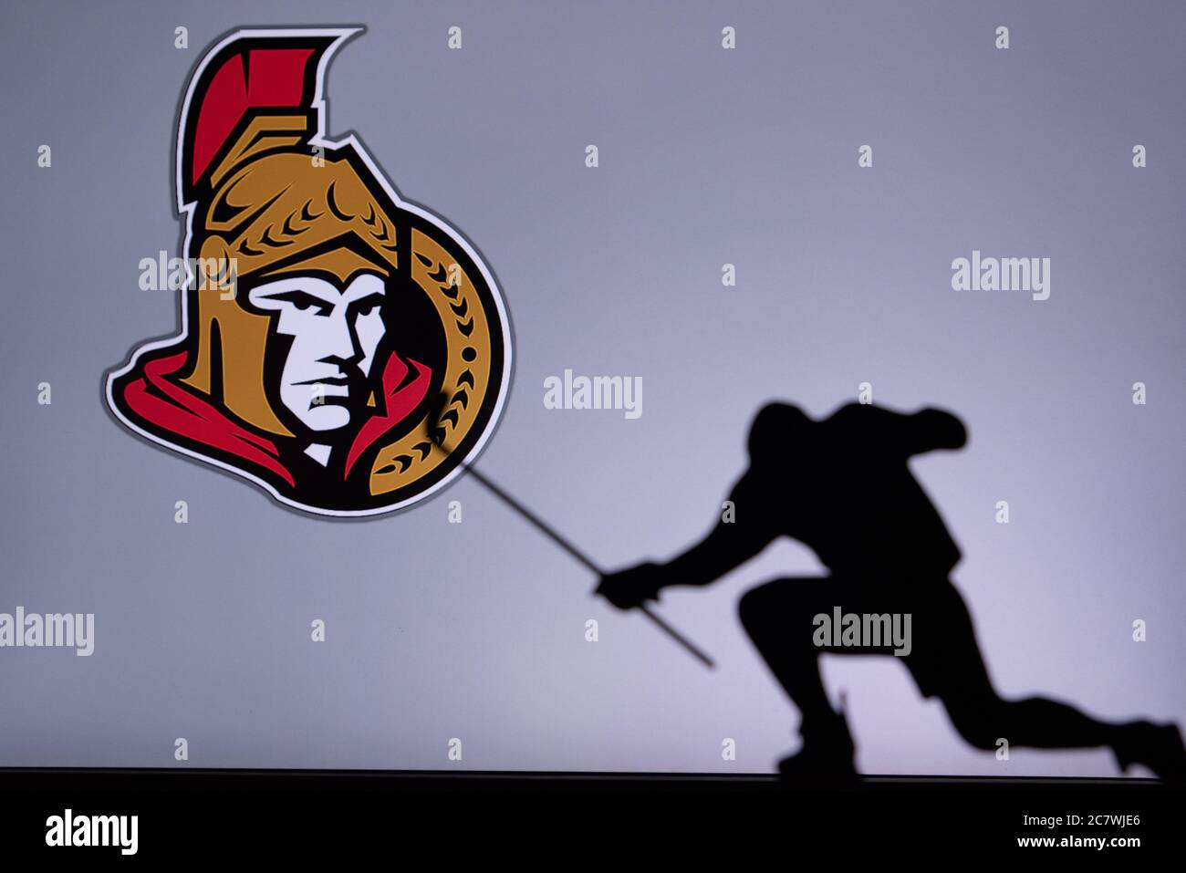 TORONTO, CANADA, 17. JULY Ottawa Senators Logo. Professional NHL