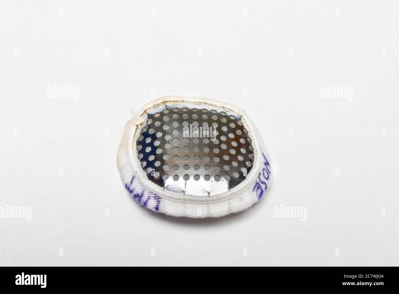 A post cataract surgery eyeguard used when sleeping to prevent damage