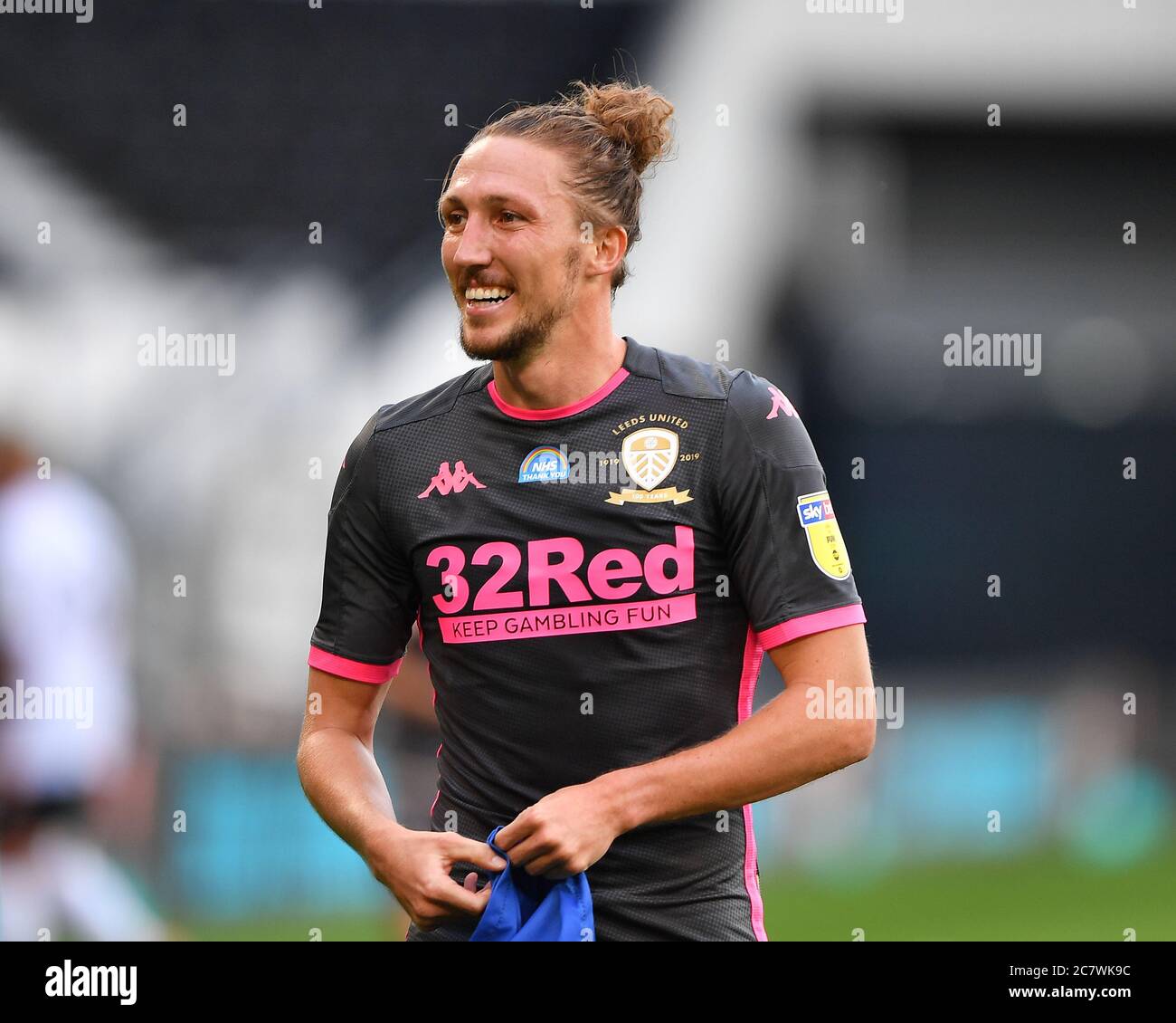 Luke Ayling (2) of Leeds United smiles after his side secured promotion to the Premier League Stock Photo
