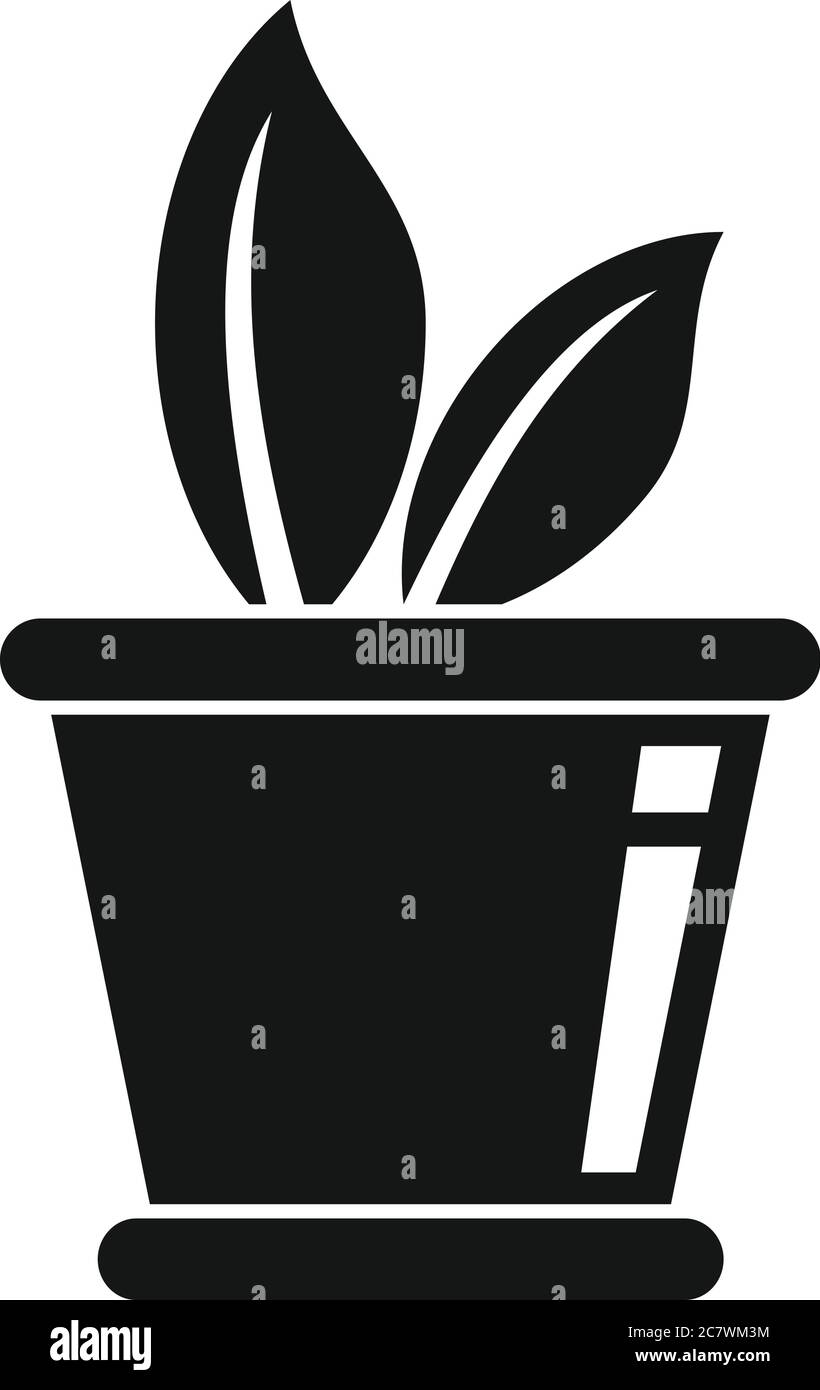 Eco plant pot icon. Simple illustration of eco plant pot vector icon ...