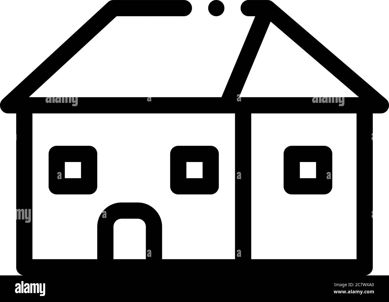 building roof type icon vector outline illustration Stock Vector Image ...