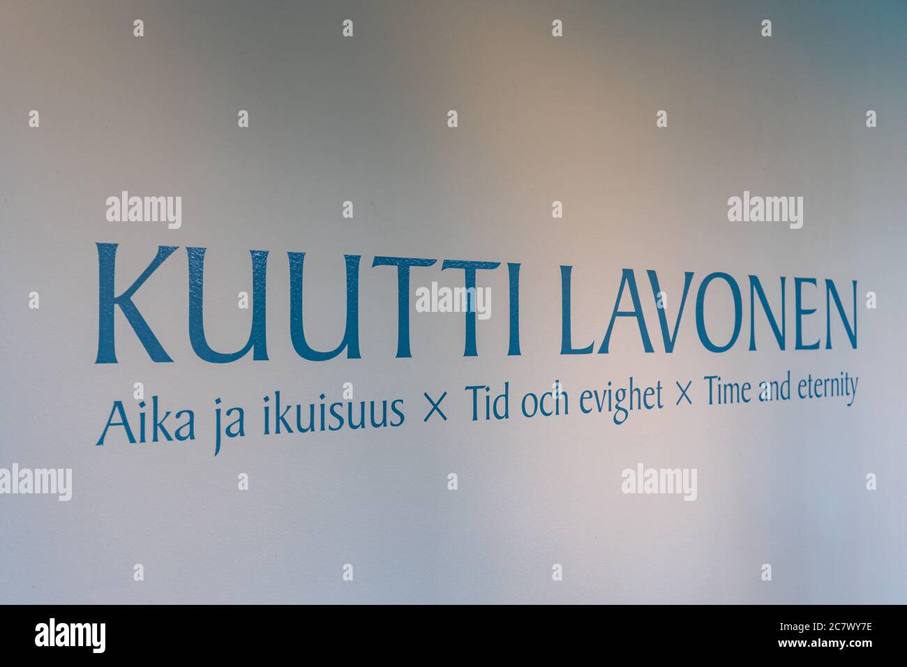 Kuutti Lavonen Aika ja ikuisuus or Time and eternity exhibition in Didrichsen Art Museum in Helsinki, Finland Stock Photo