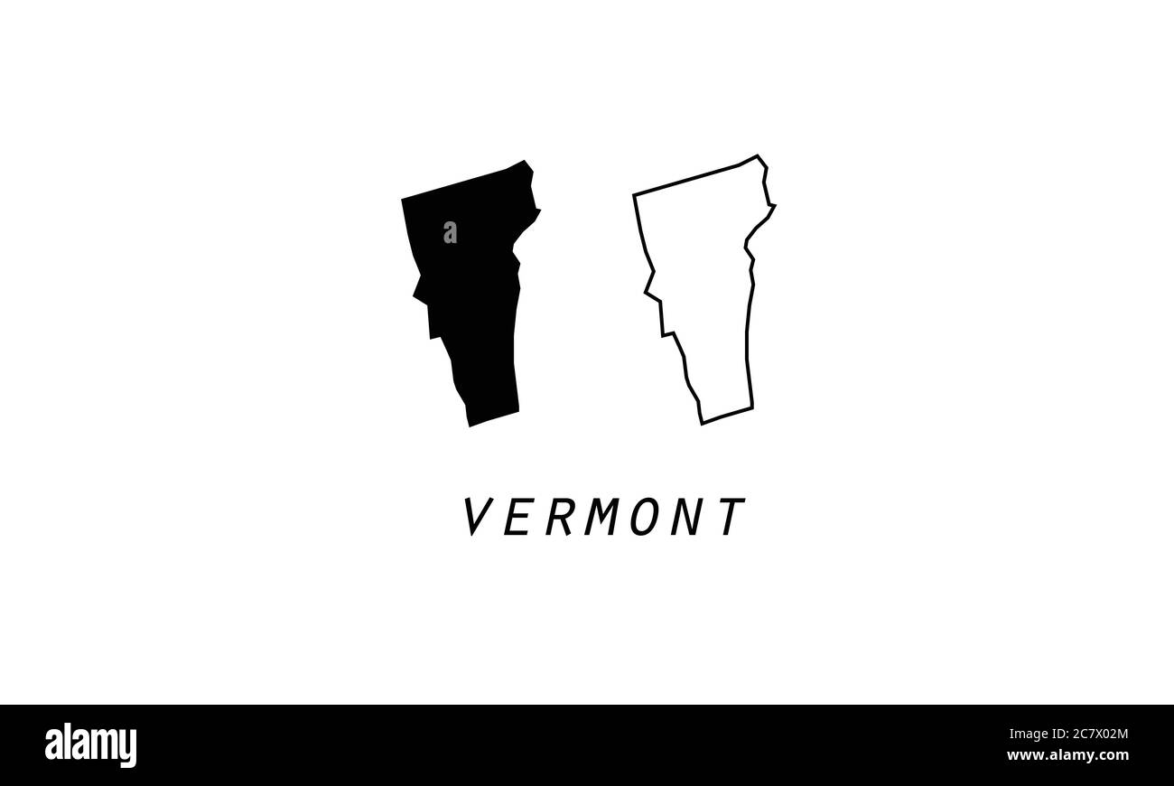 Vermont map outline vector illustration Stock Vector Image & Art Alamy