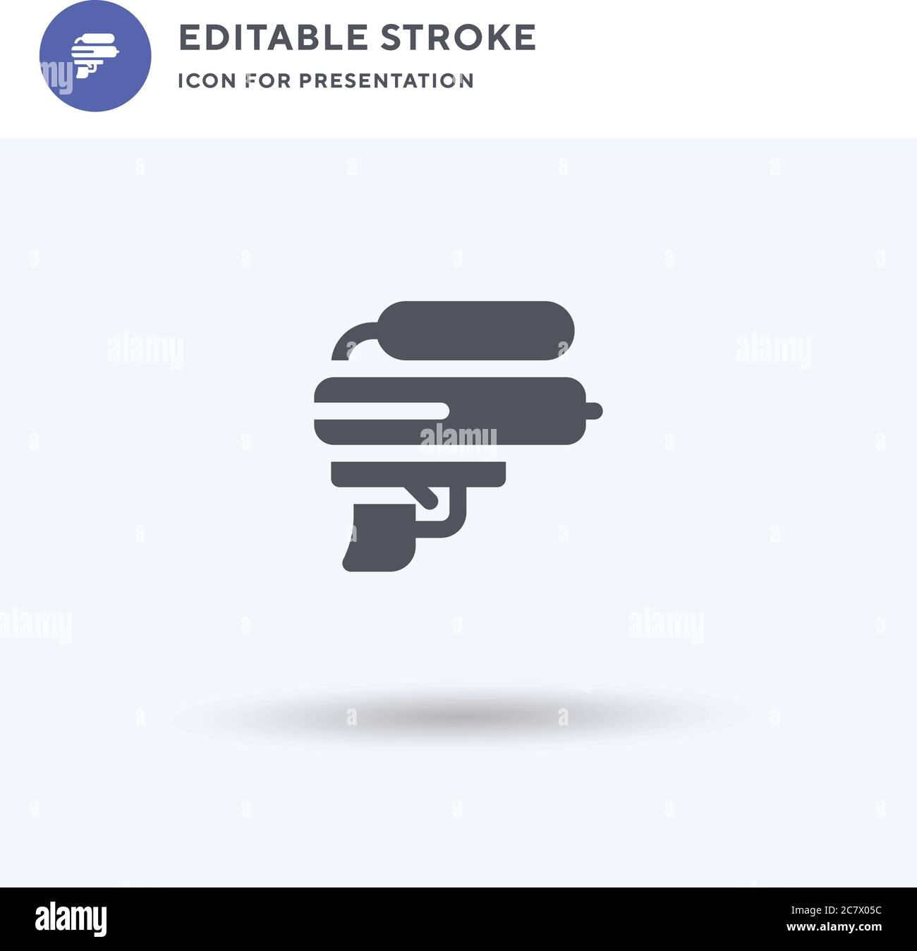 Water Gun icon vector, filled flat sign, solid pictogram isolated on ...