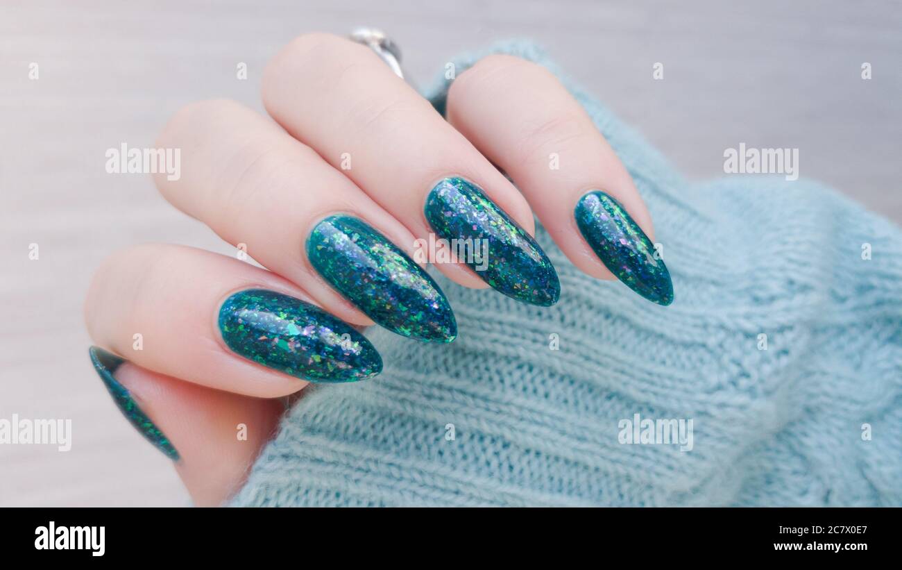 23 Dark Teal Nails Ideas to Steal This Month  Nail Designs Daily