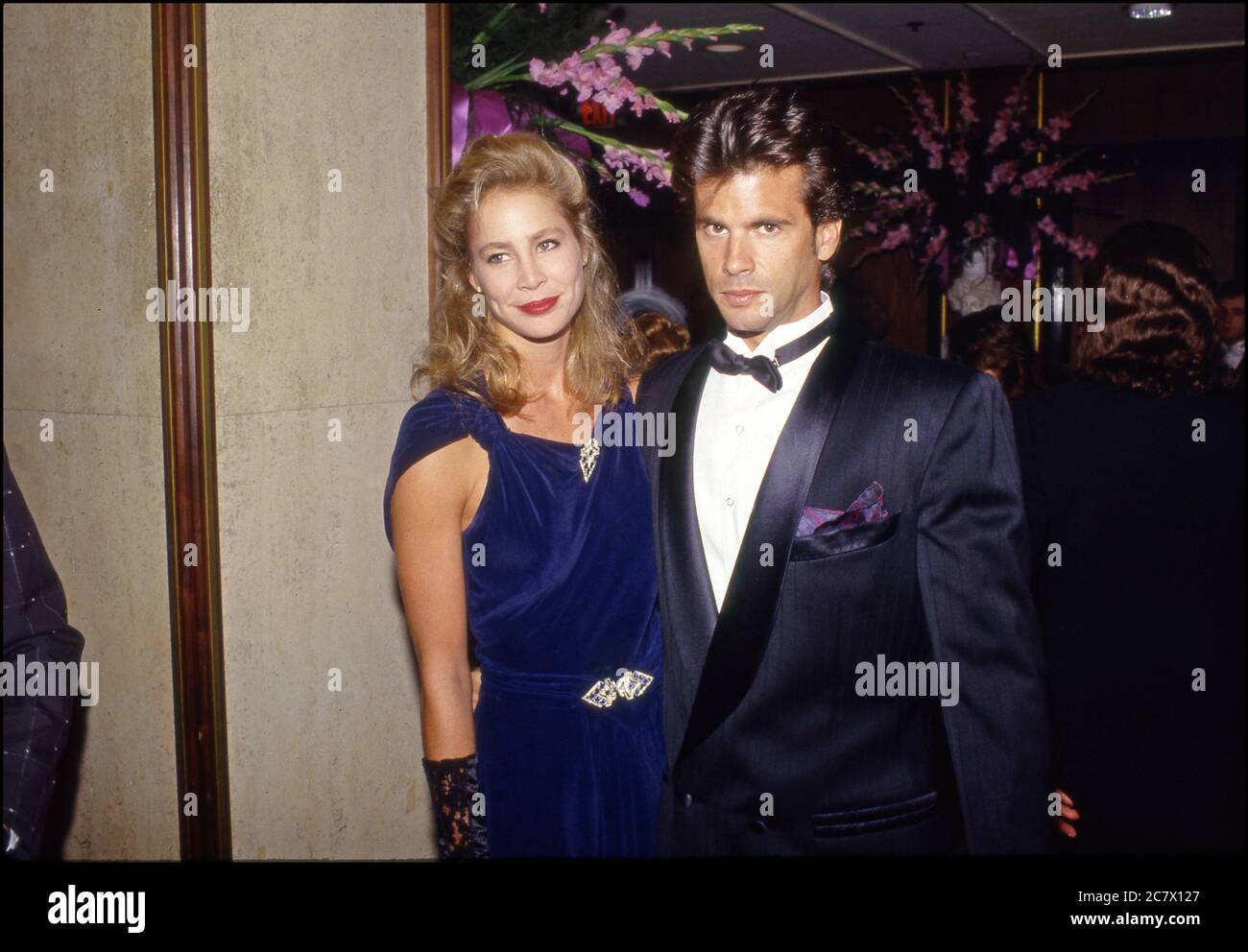 Lorenzo  Lamas of Falcon Crest arriving at event in Beverly Hills, CA Stock Photo