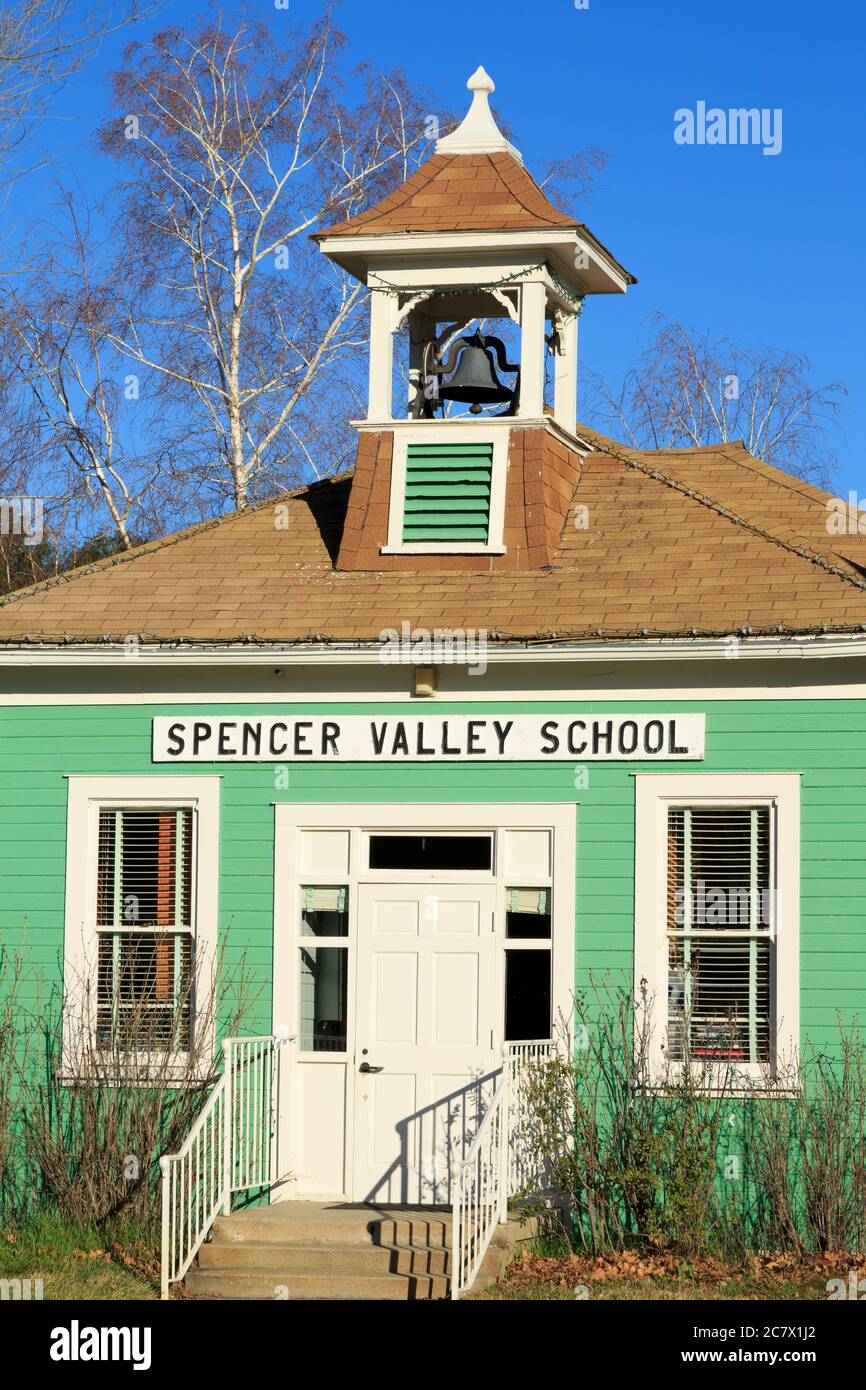 Spencer Valley School, Julian, San Diego County, California, USA Stock