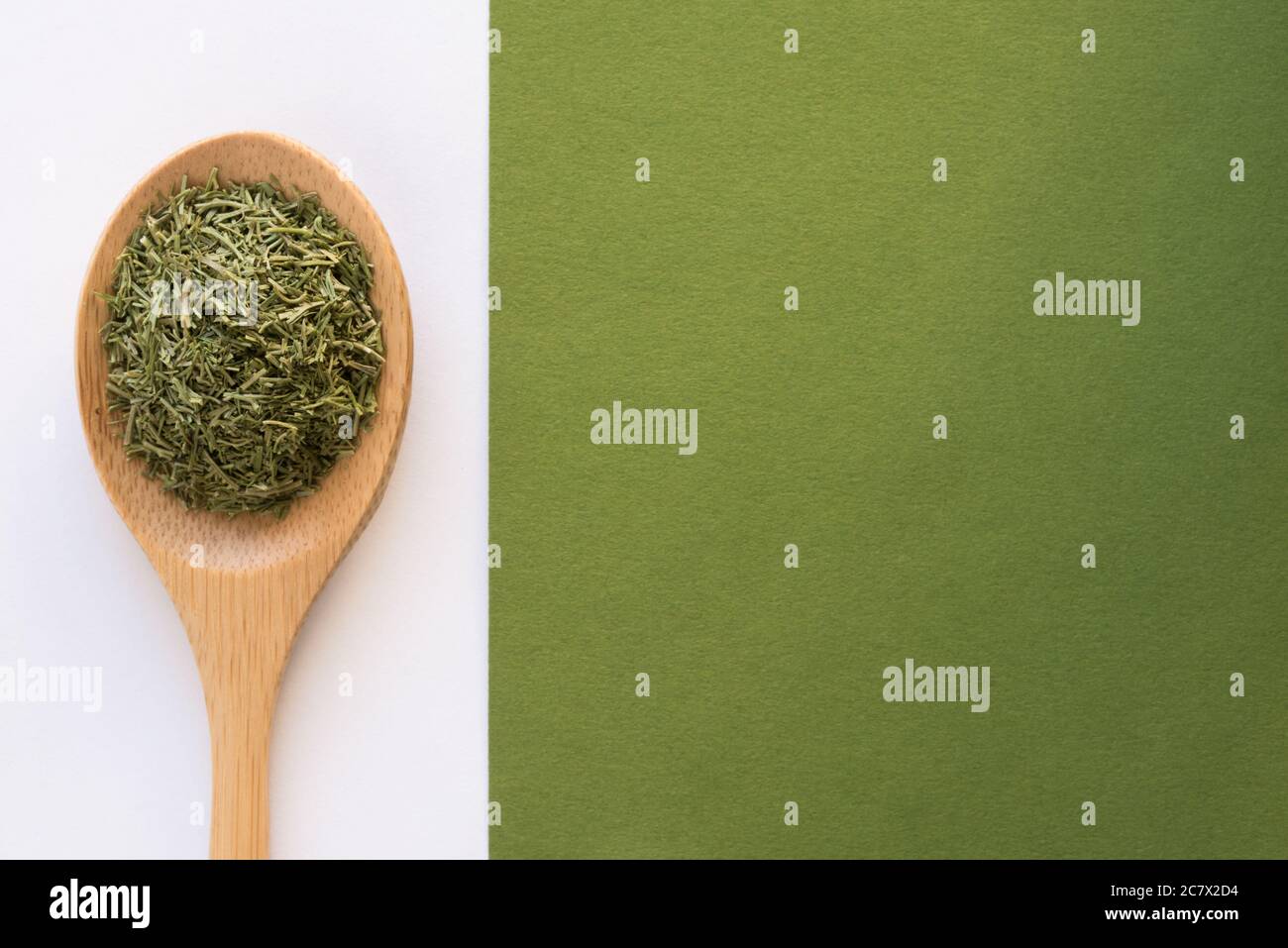 Dried Dill Weed on a Spoon Stock Photo