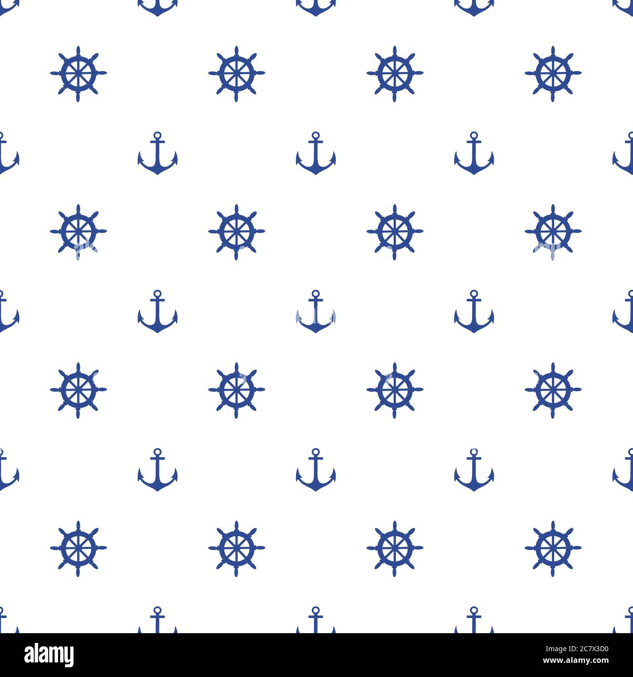 Seamless pattern with cute sea elements . Vector illustration Stock ...