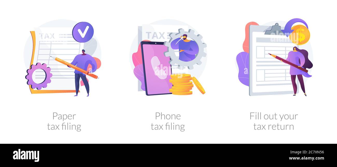 Paper tax filing vector concept metaphors Stock Vector Image & Art Alamy