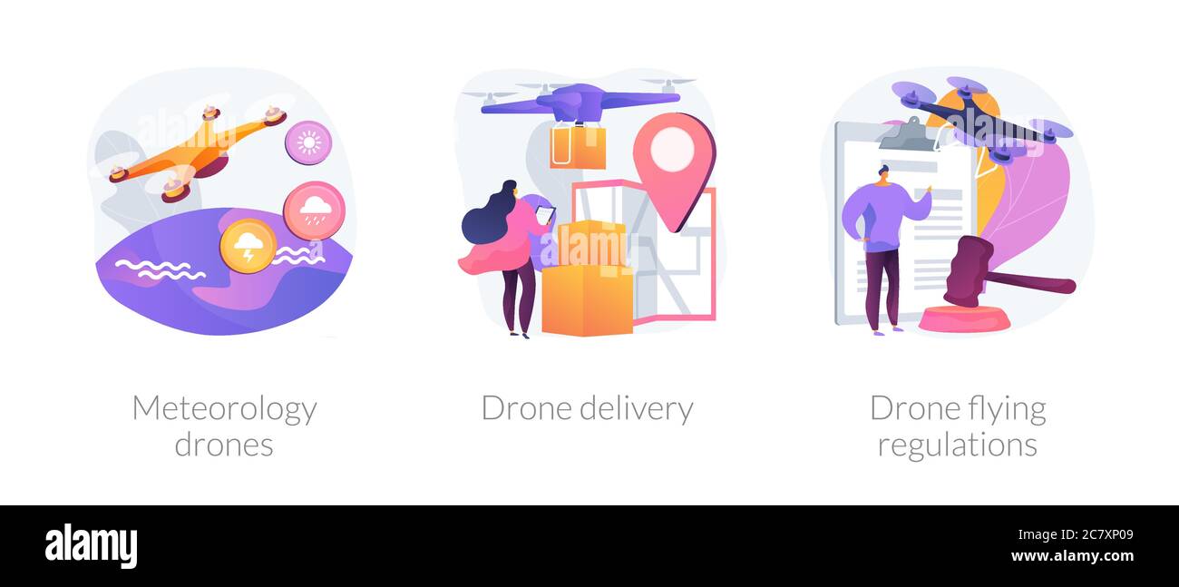Commercial drone use vector concept metaphors Stock Vector Image & Art ...