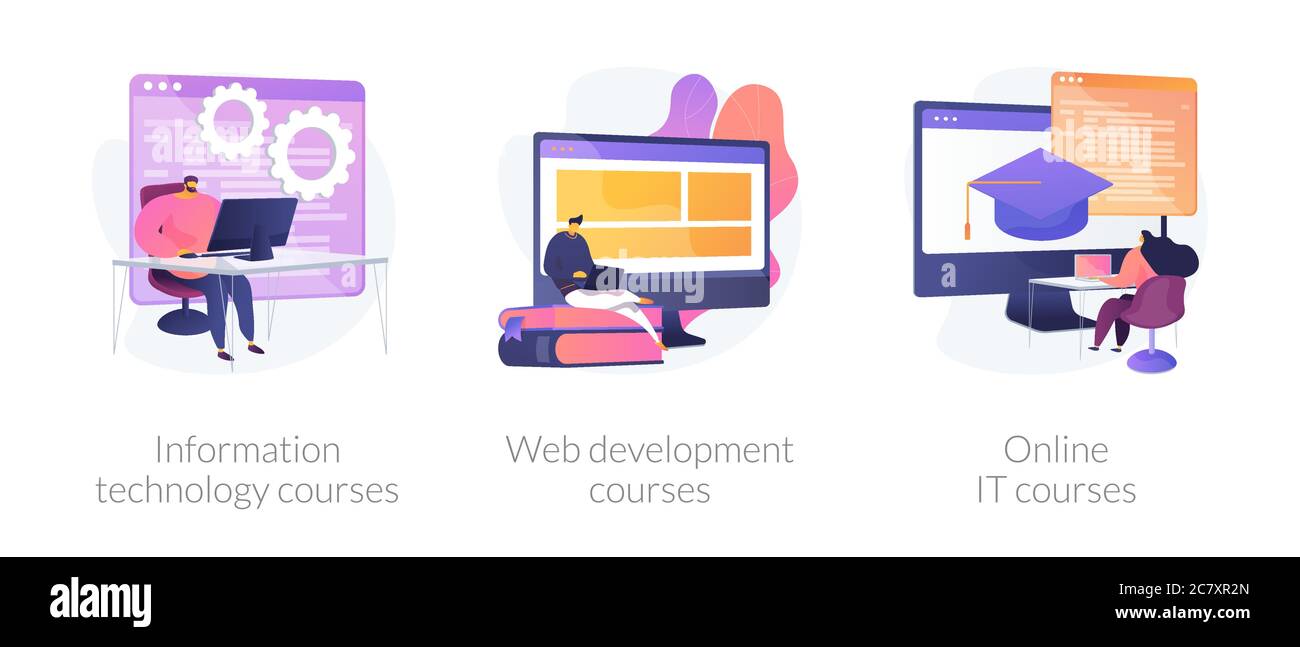 IT education vector concept metaphors Stock Vector Image & Art - Alamy
