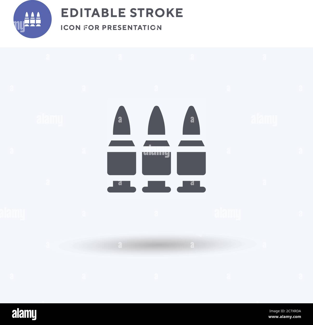Bullets icon vector, filled flat sign, solid pictogram isolated on ...
