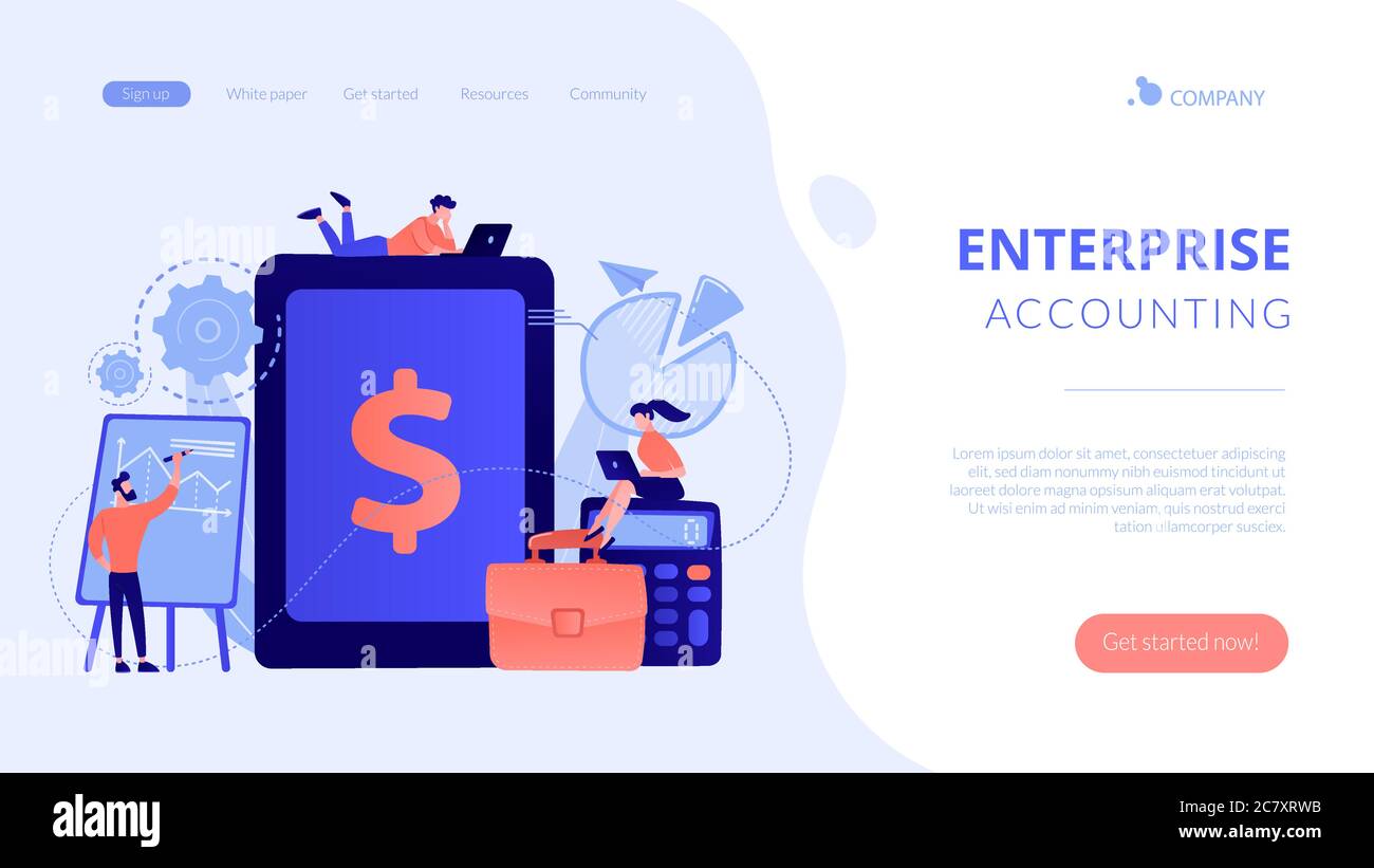 Enterprise accounting concept landing page Stock Vector Image & Art Alamy