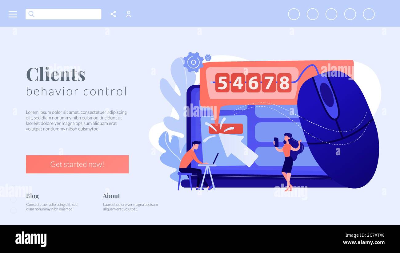 Click tracking concept landing page Stock Vector Image & Art - Alamy