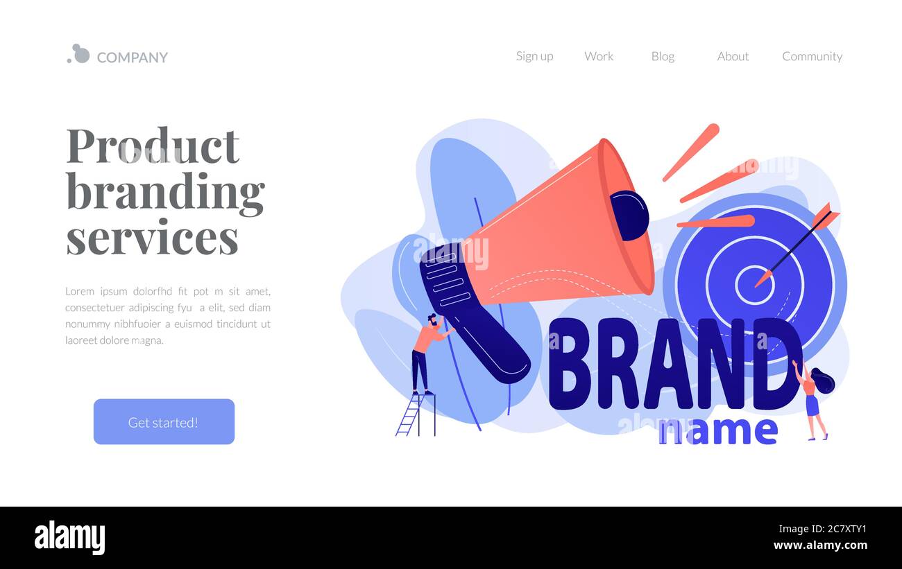 Brand name concept landing page Stock Vector Image & Art - Alamy