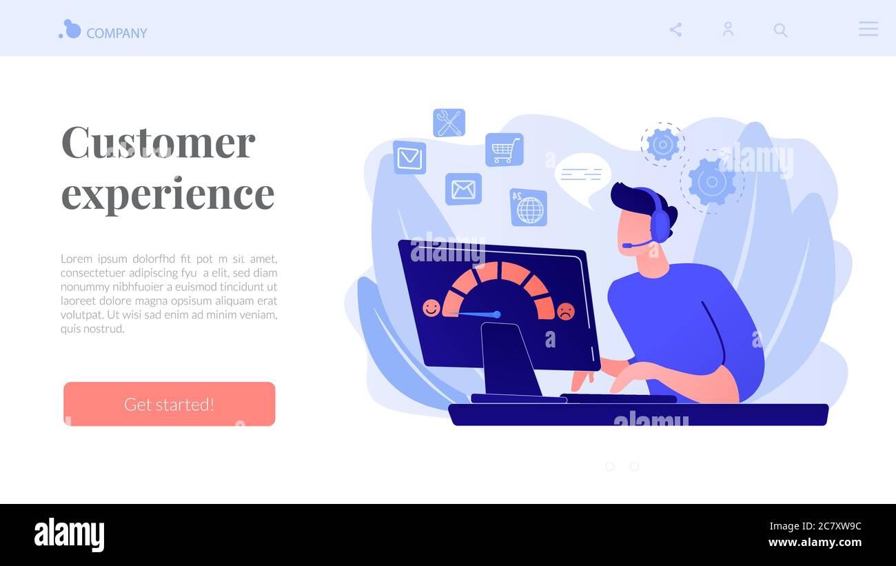 Customer care concept landing page Stock Vector Image & Art - Alamy