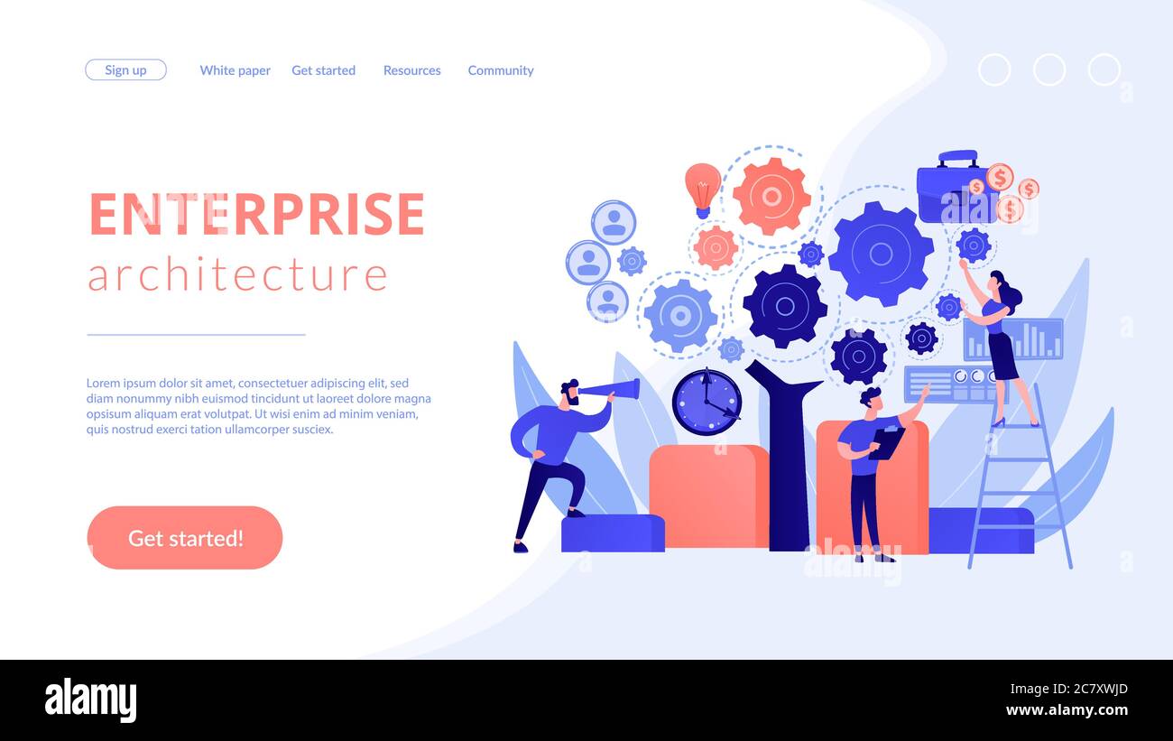 Enterprise architecture concept landing page Stock Vector Image & Art ...