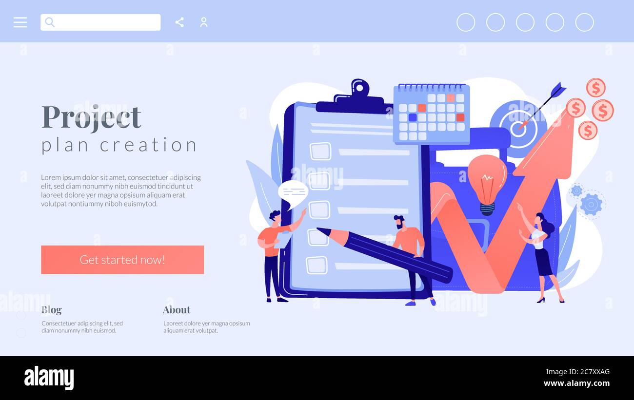 Project planning concept landing page Stock Vector Image & Art Alamy