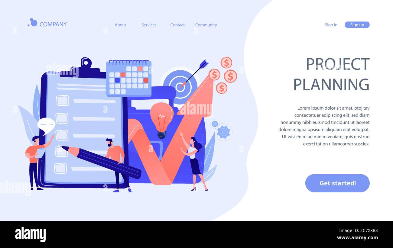 Project planning concept landing page Stock Vector Image & Art Alamy