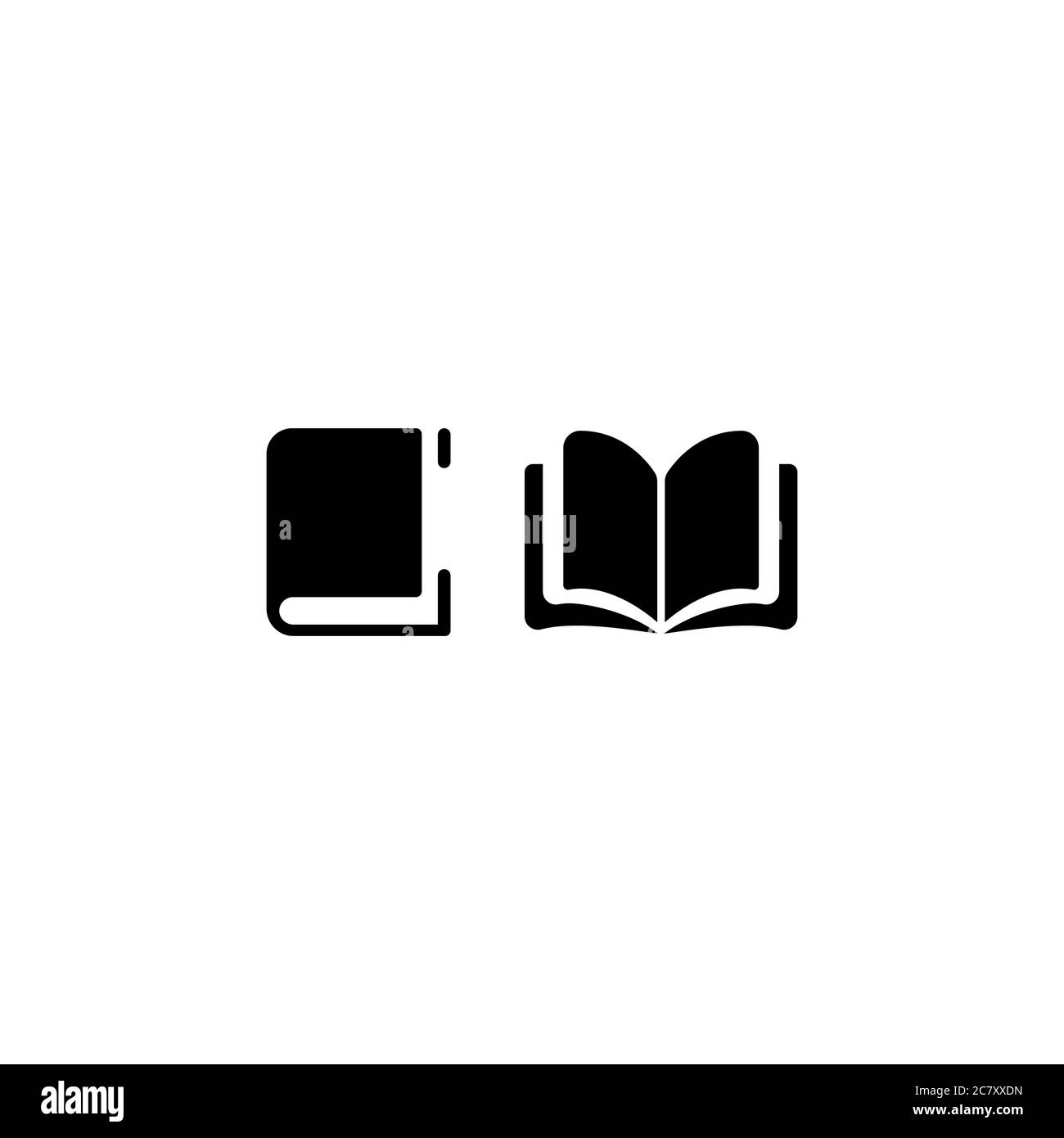 Book icon for web. Open. Vector on isolated white background. EPS 10. Stock Vector