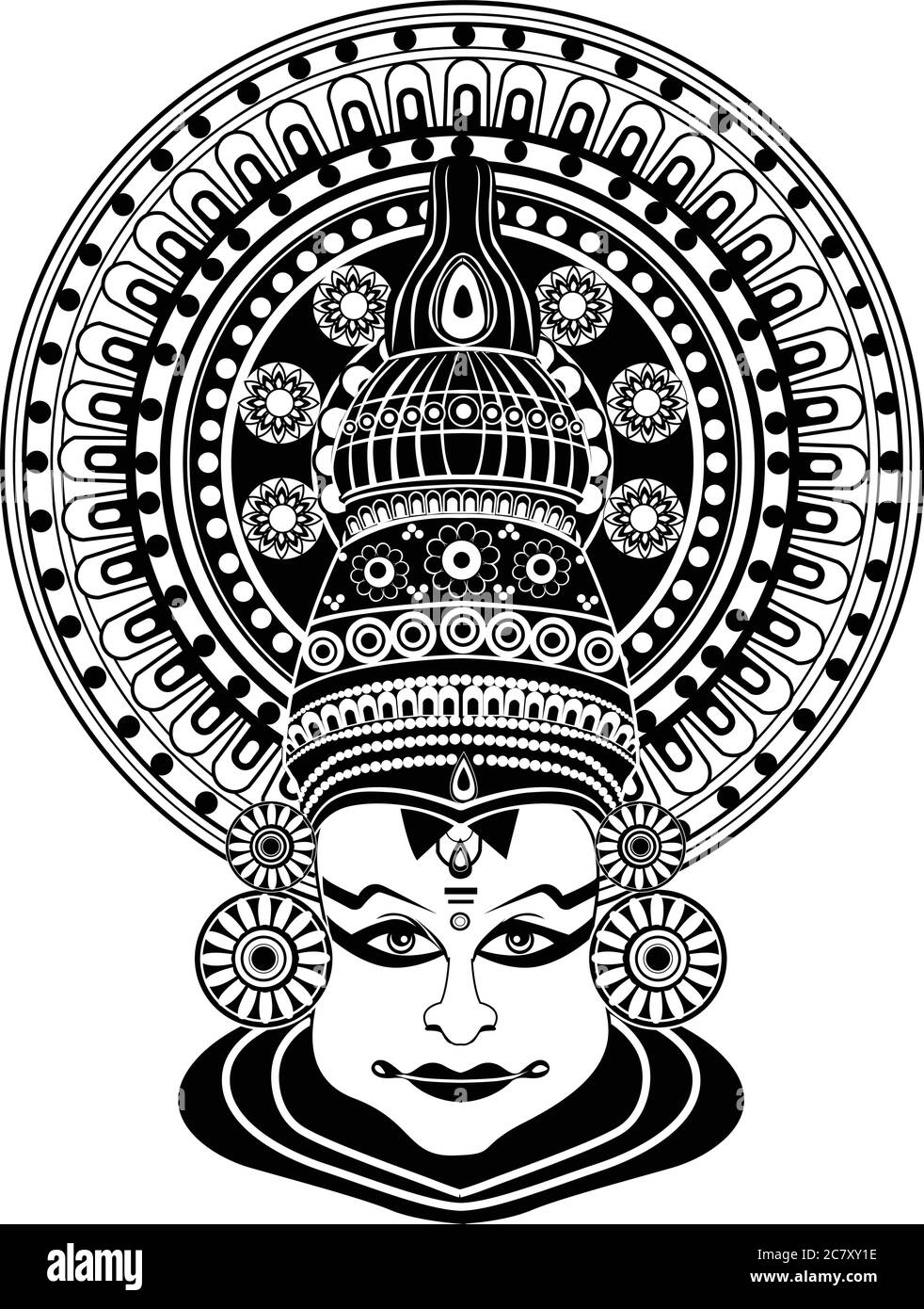 kathakali half face