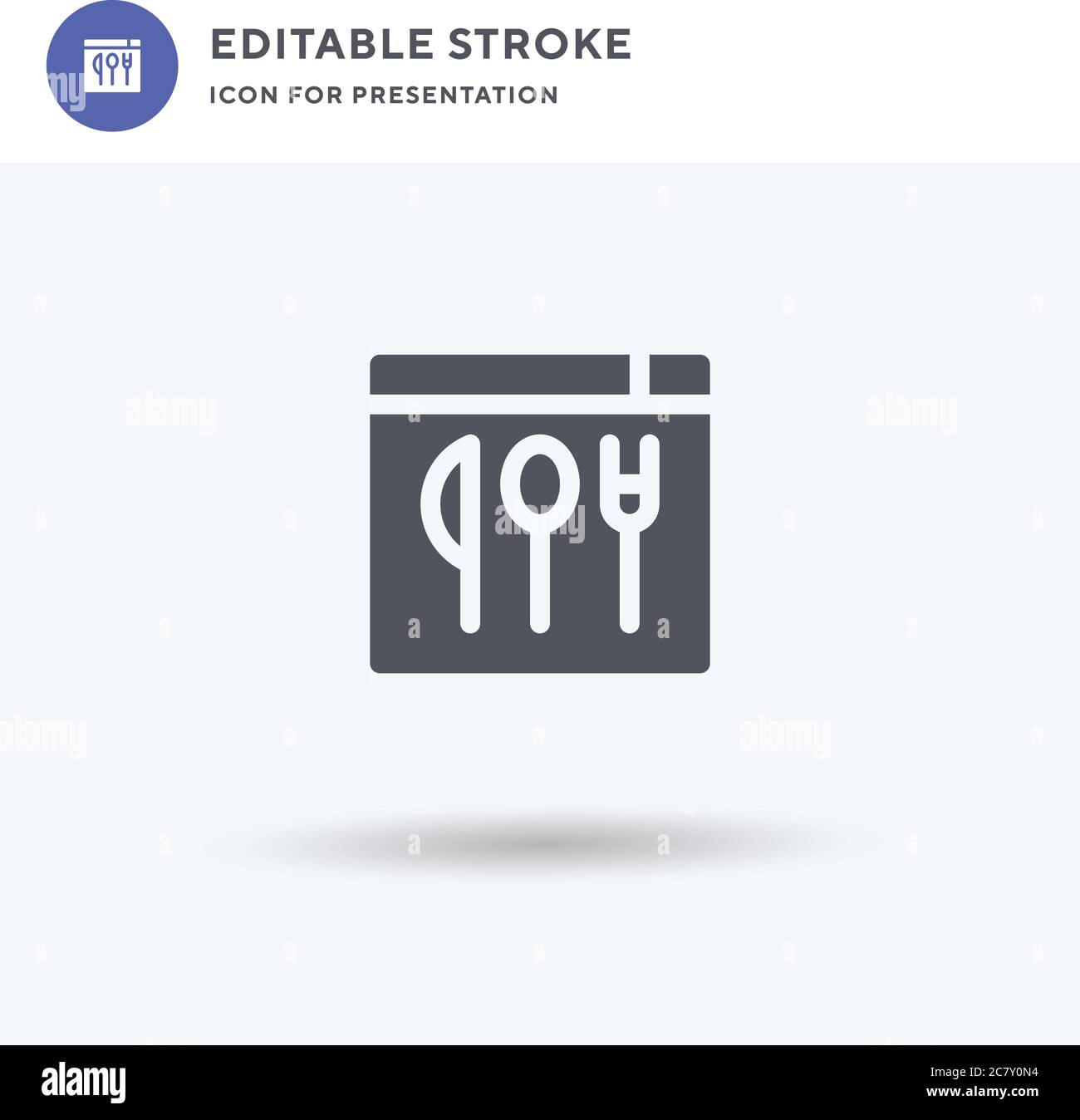 Food icon vector, filled flat sign, solid pictogram isolated on white ...