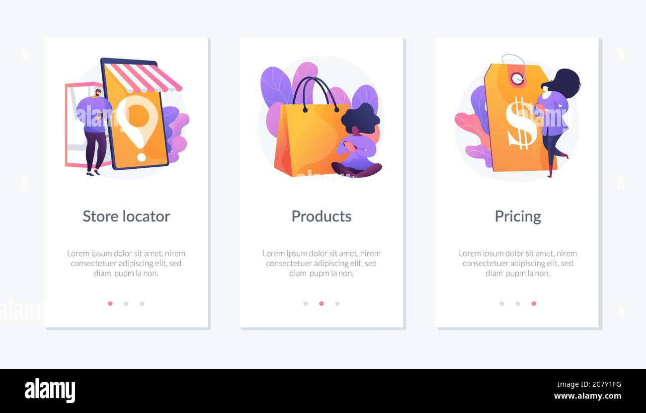 Online store app interface template Stock Vector Image & Art Alamy