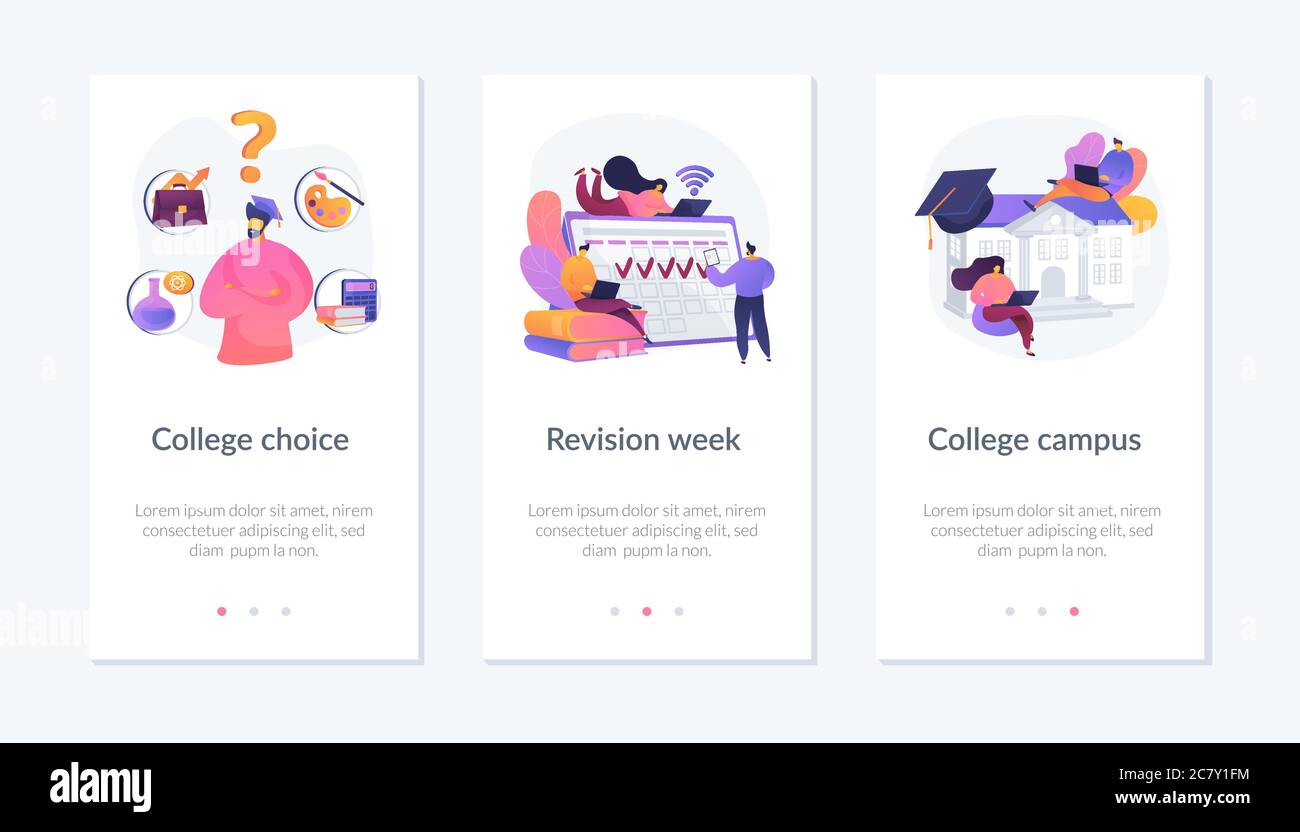 On-campus learning app interface template Stock Vector Image & Art - Alamy