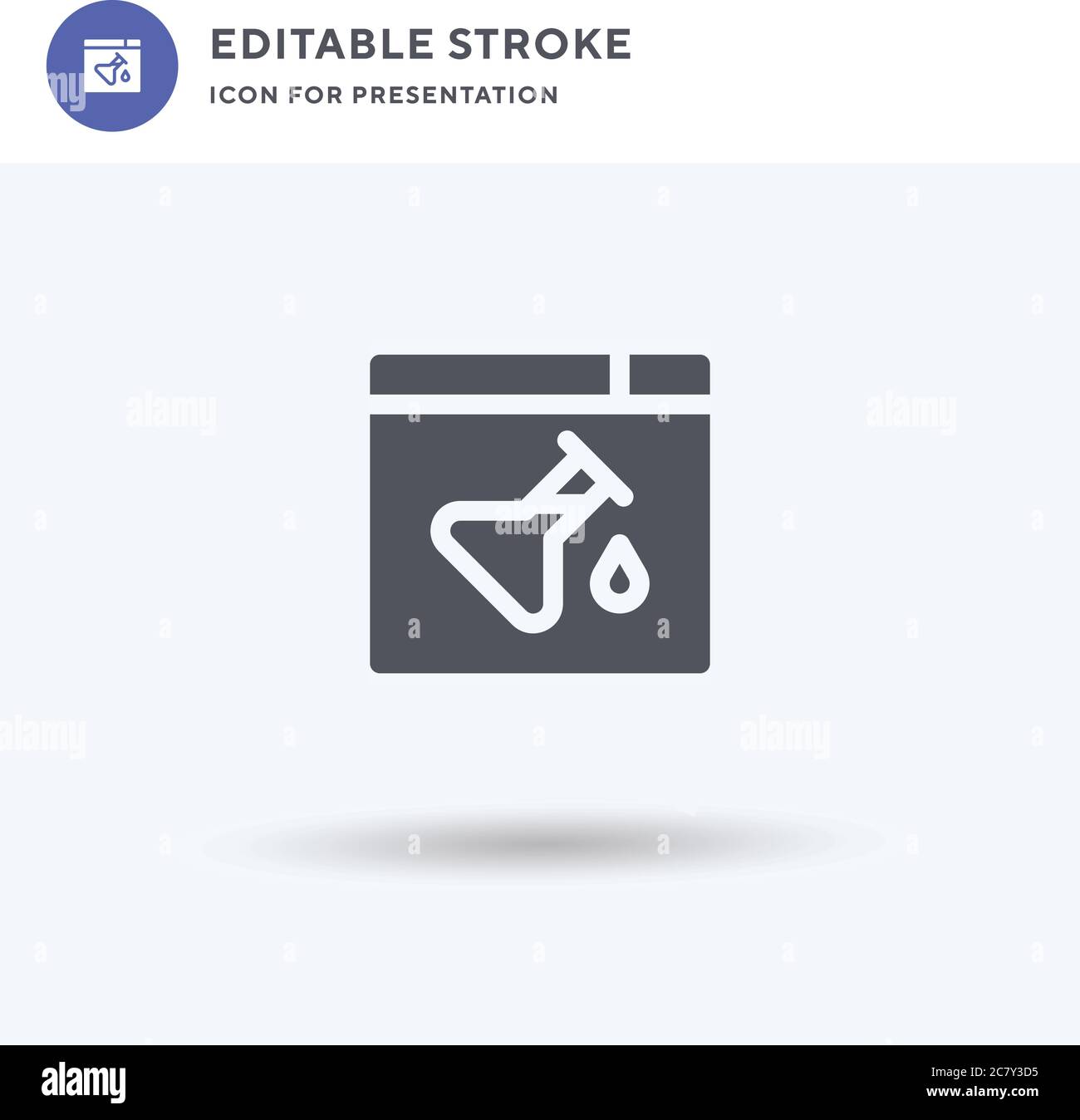 Experiment icon vector, filled flat sign, solid pictogram isolated on ...