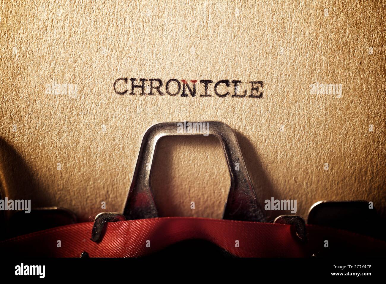 chronicle-word-written-with-a-typewriter-stock-photo-alamy