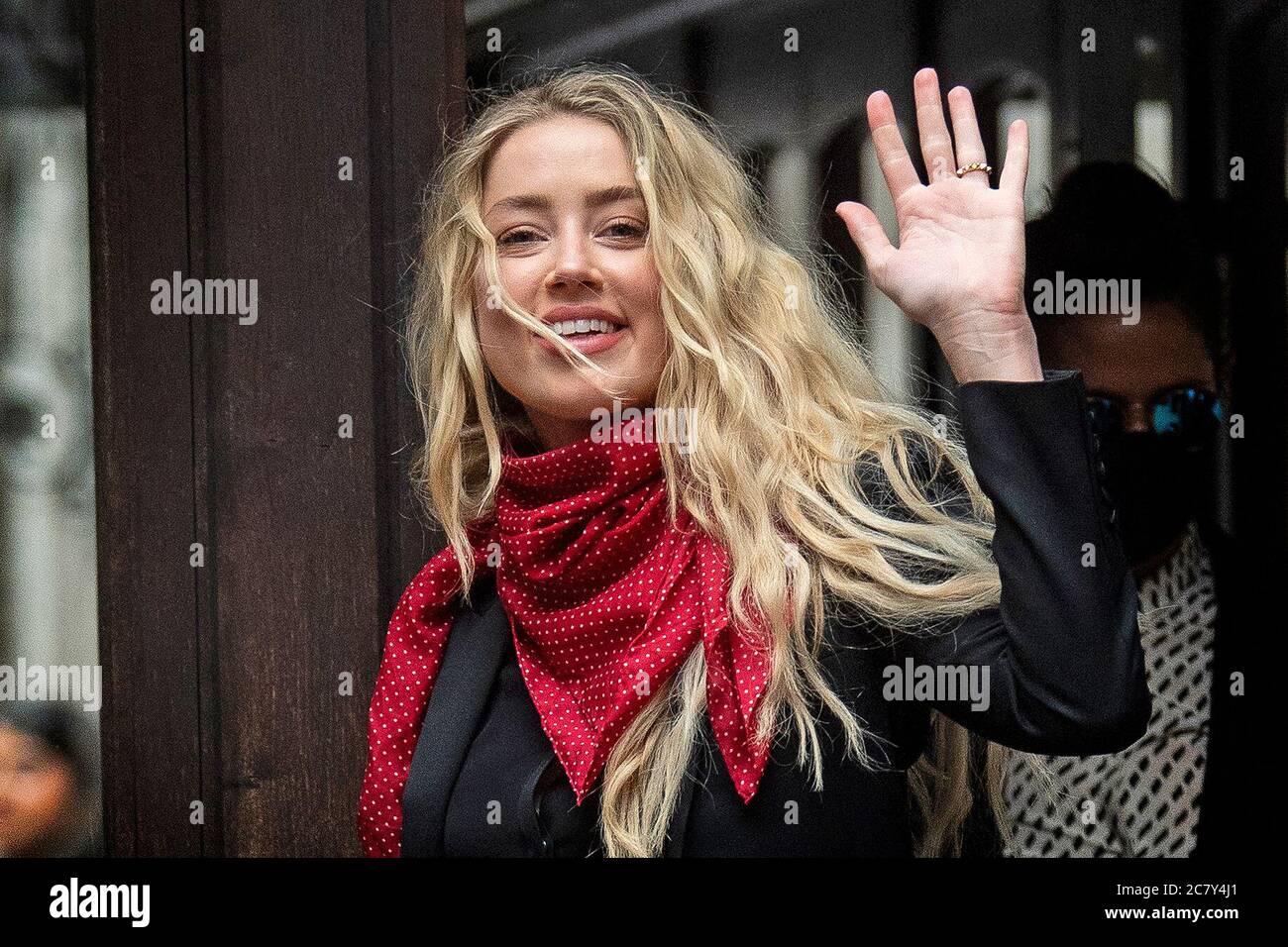 ile photo dated 16/07/20 of Amber Heard arriving at the High Court in London. The actress is to begin three days of evidence at the High Court as part of Johnny Depp's libel case against The Sun over allegations of domestic violence during the pair's tempestuous relationship. Stock Photo