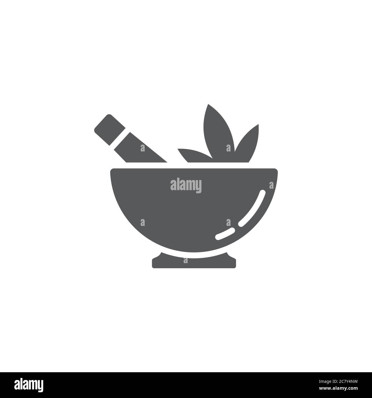 Hemp bowl vector icon symbol isolated on white background Stock Vector