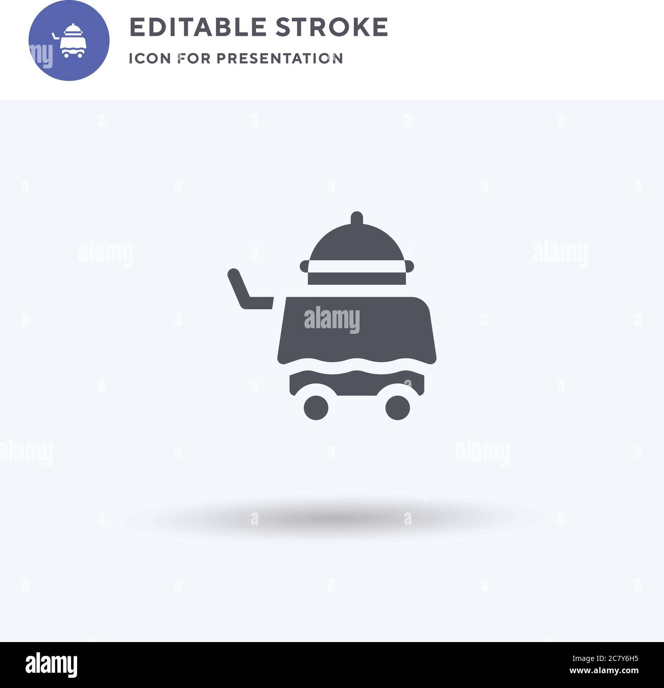 Room Service icon vector, filled flat sign, solid pictogram isolated on ...