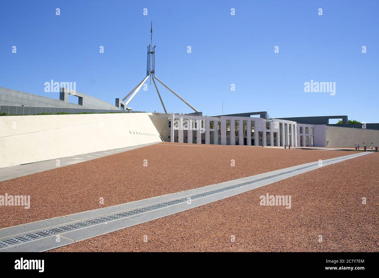 CANBERRA, AUSTRALIA - NOVEMBER 8, 2009: Parliament House is the meeting place of the Parliament of Australia located in Canberra. It was opened on 9 Stock Photo
