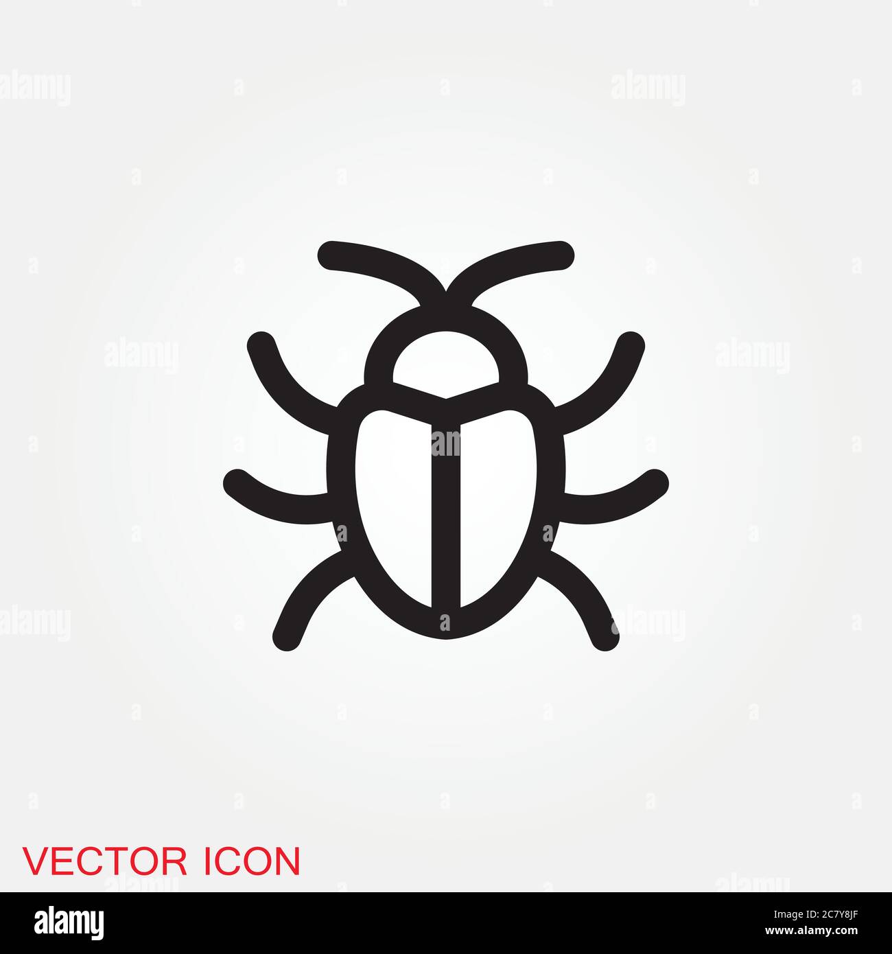 Beetle icon. Insect design, insect icons vector Stock Vector