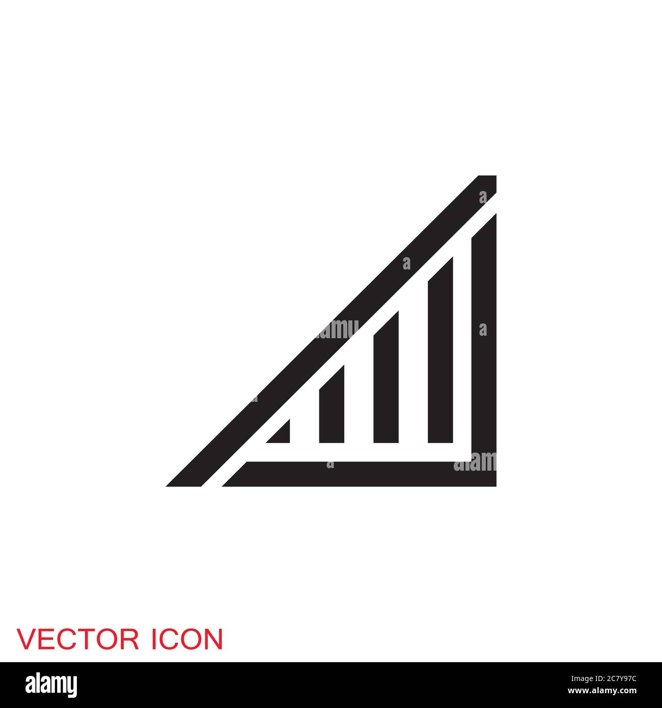 Chart icon vector growing graph icon illustration Stock Vector Image ...