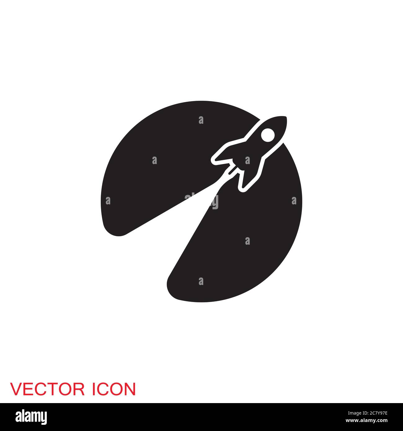 Space icon in flat style. Vector illustration. Stock Vector
