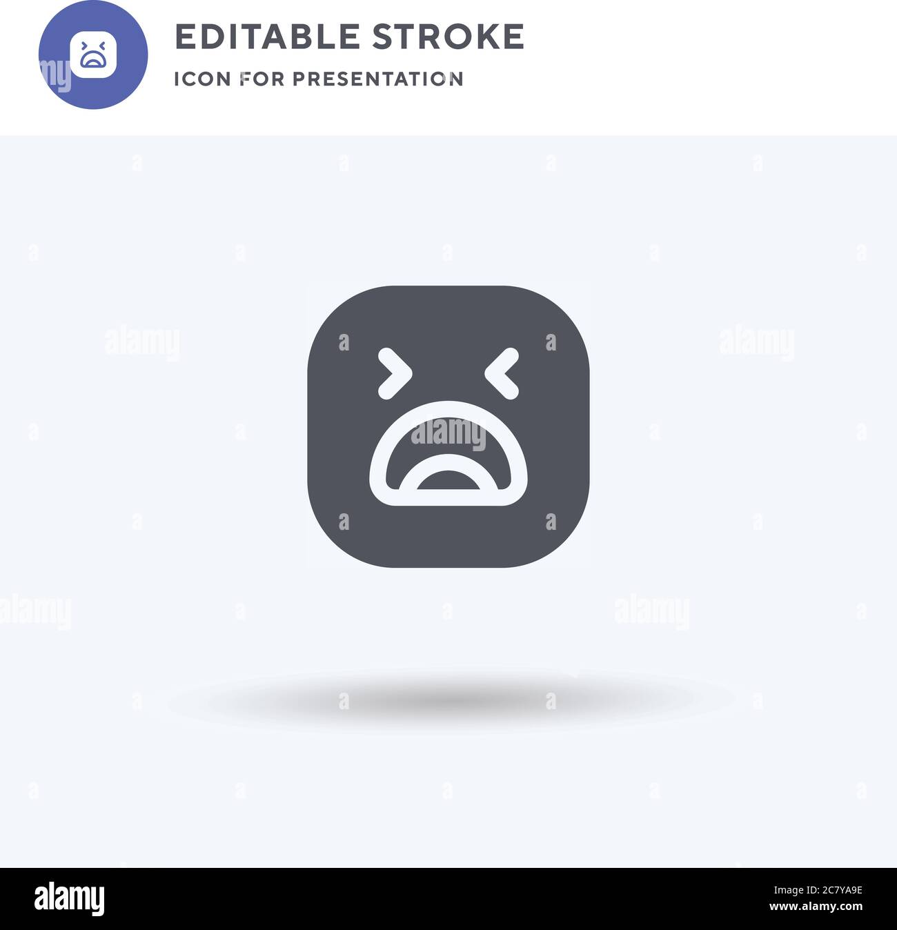 Anguish icon vector, filled flat sign, solid pictogram isolated on ...