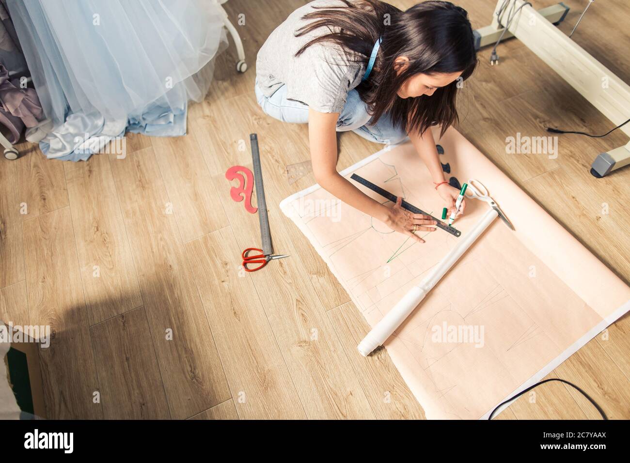 Tailor chalk close up hi-res stock photography and images - Alamy