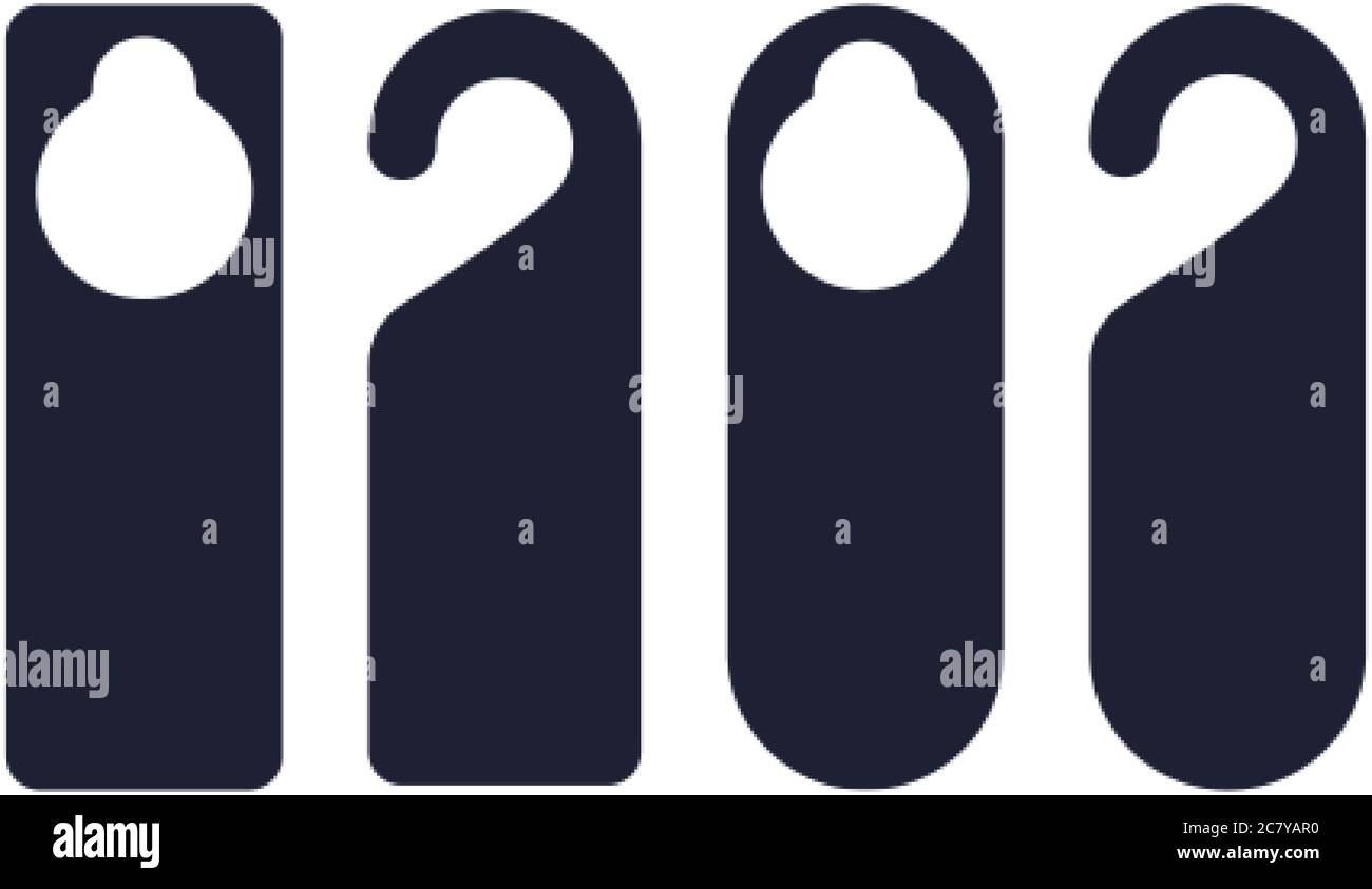 Do not disturb sign template. Door handle hanger Stock Vector Image ...