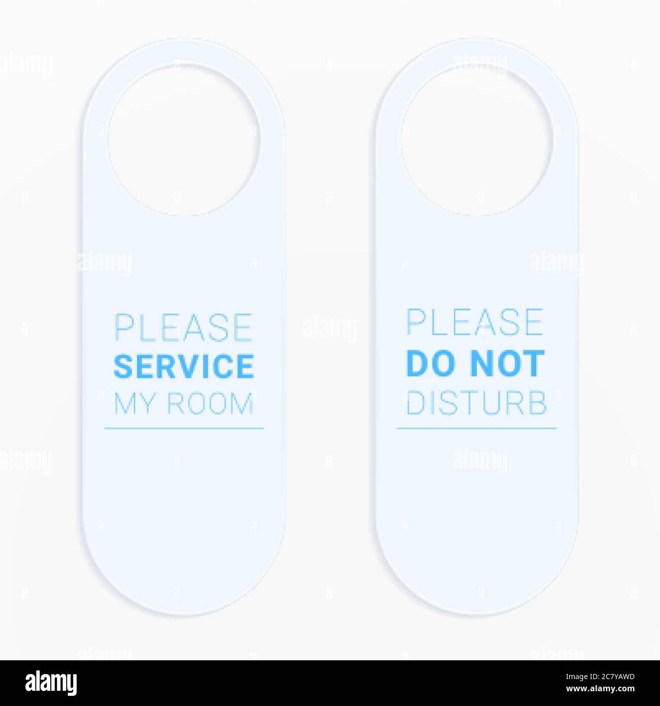 White Vertical Sign - Do Not Disturb - Please Service Room Sign