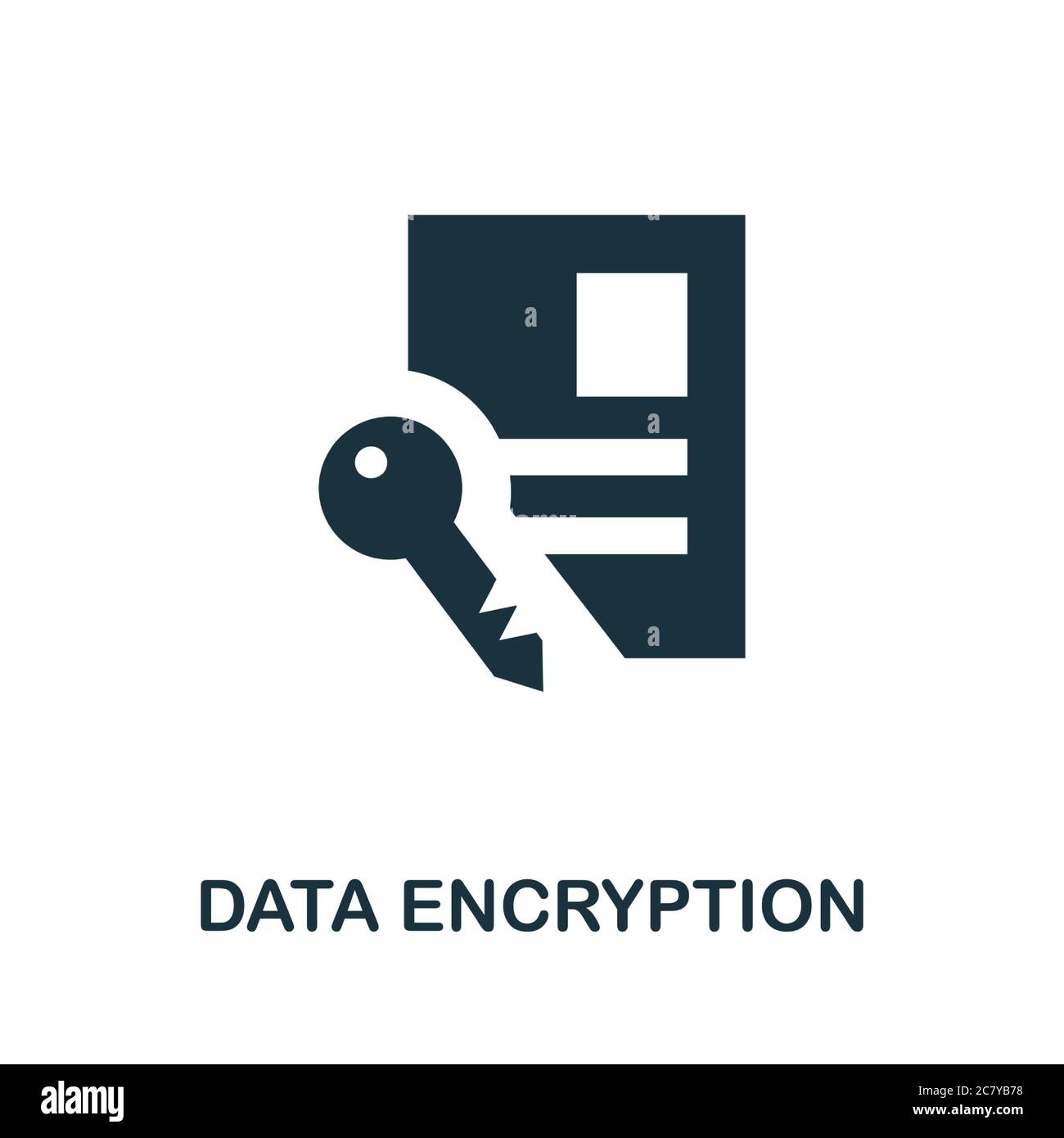 Data Encryption icon. Simple element from internet security collection ...