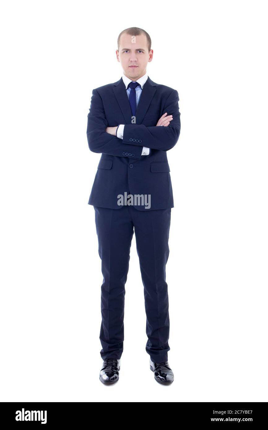 young handsome man in business suit isolated on white background Stock ...