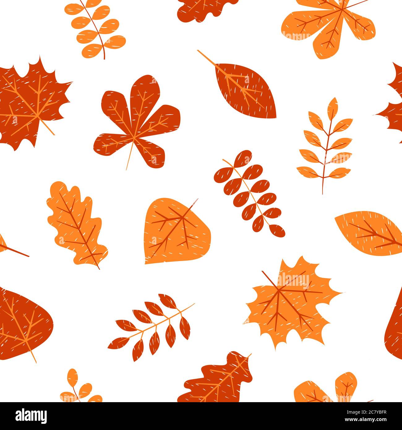 Seamless pattern with autumn leaves. Creative vector background Stock Vector