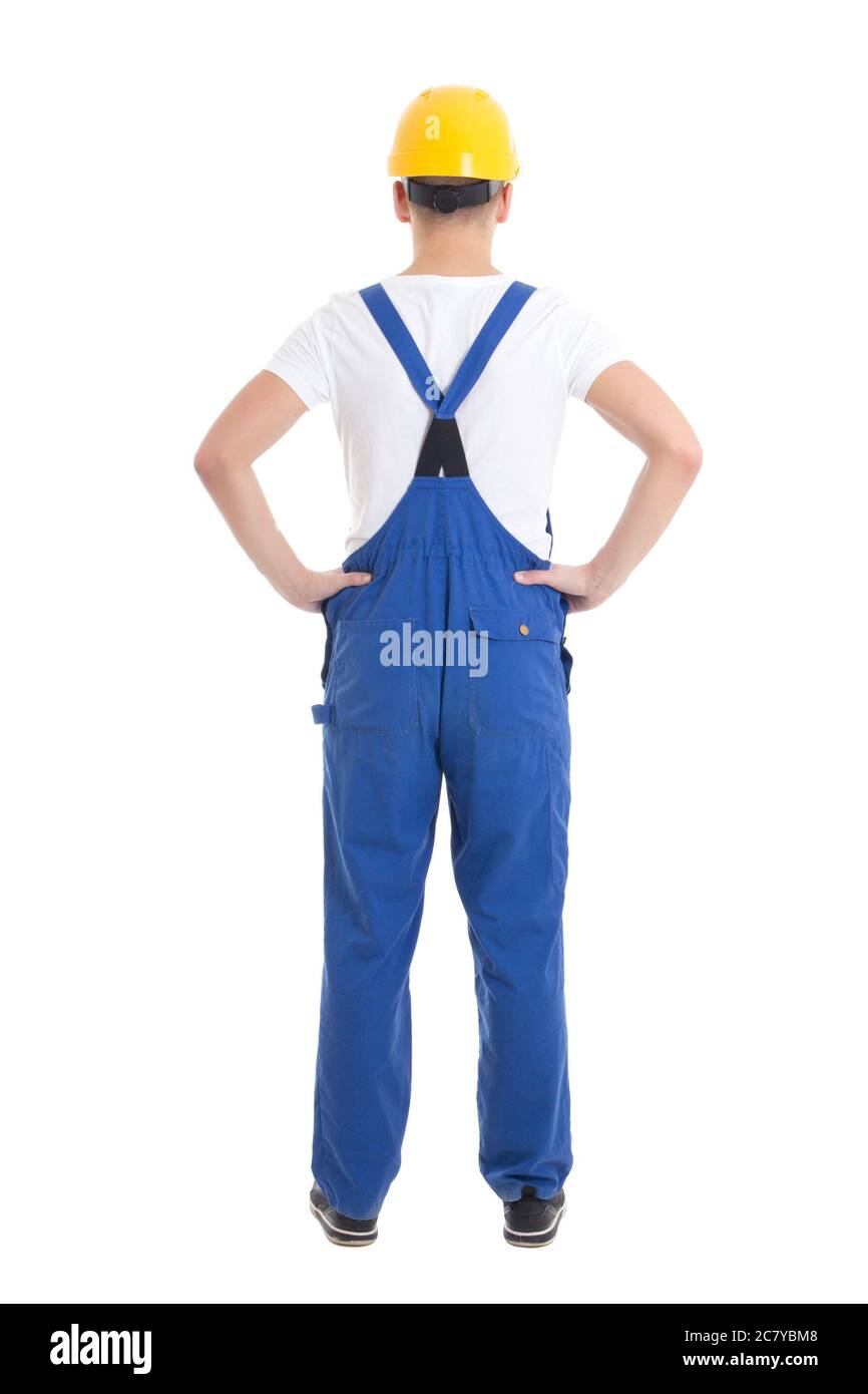 Man overalls back view Cut Out Stock Images & Pictures - Alamy