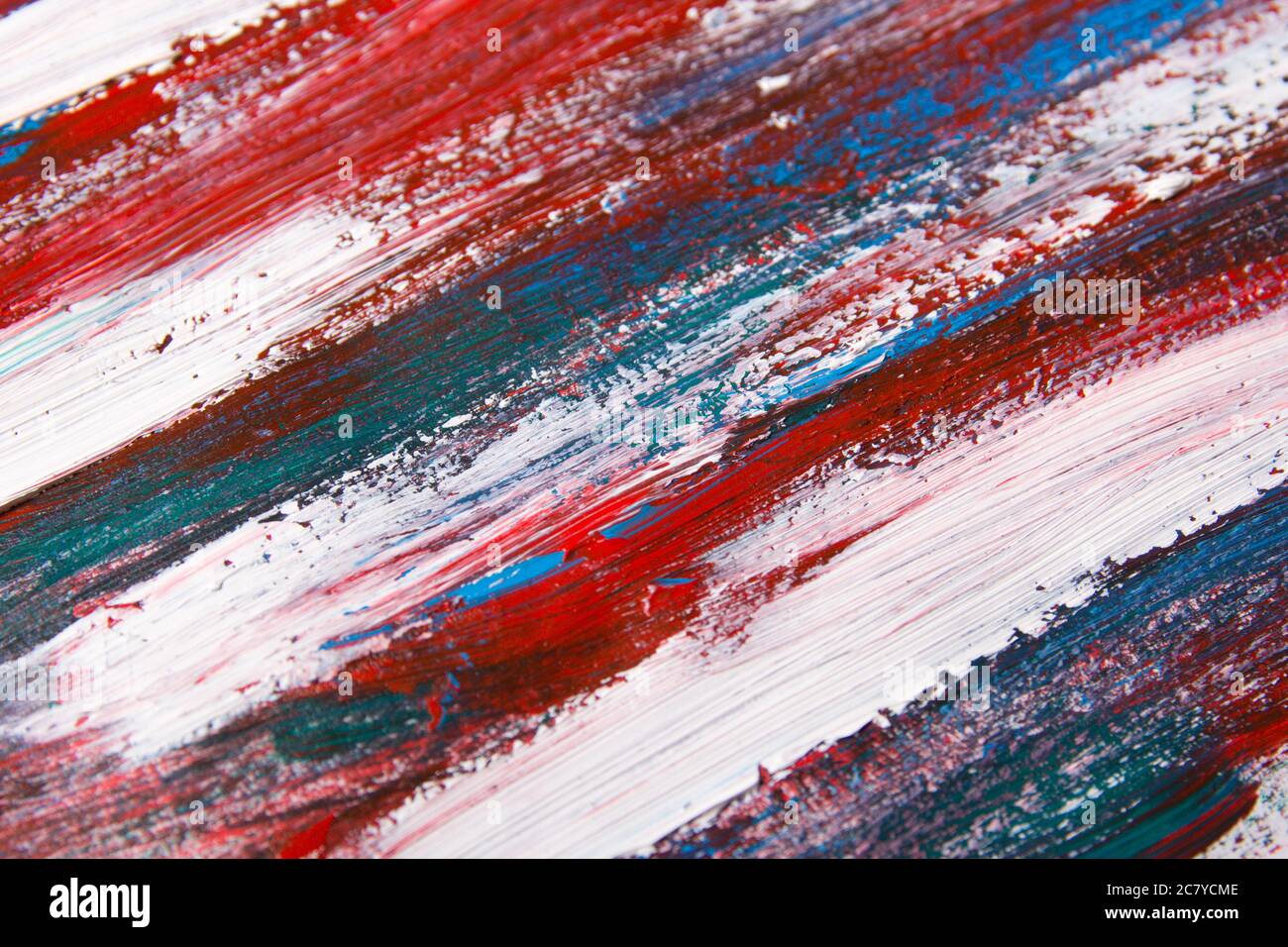 texture background with blue and red acrylic paint strokes Stock Photo ...